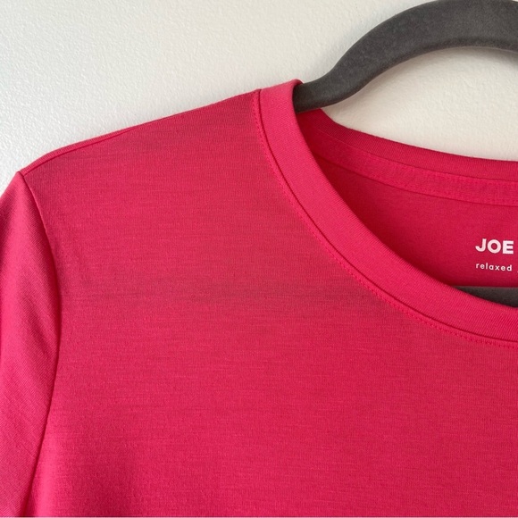 Joe Fresh relaxed fit t-shirt Women's small Red pink basic tee sustainable blend - Picture 7 of 8